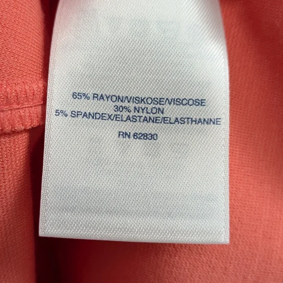 Lands' End Coral V-Neck Midi Dress - Picture 5 of 6